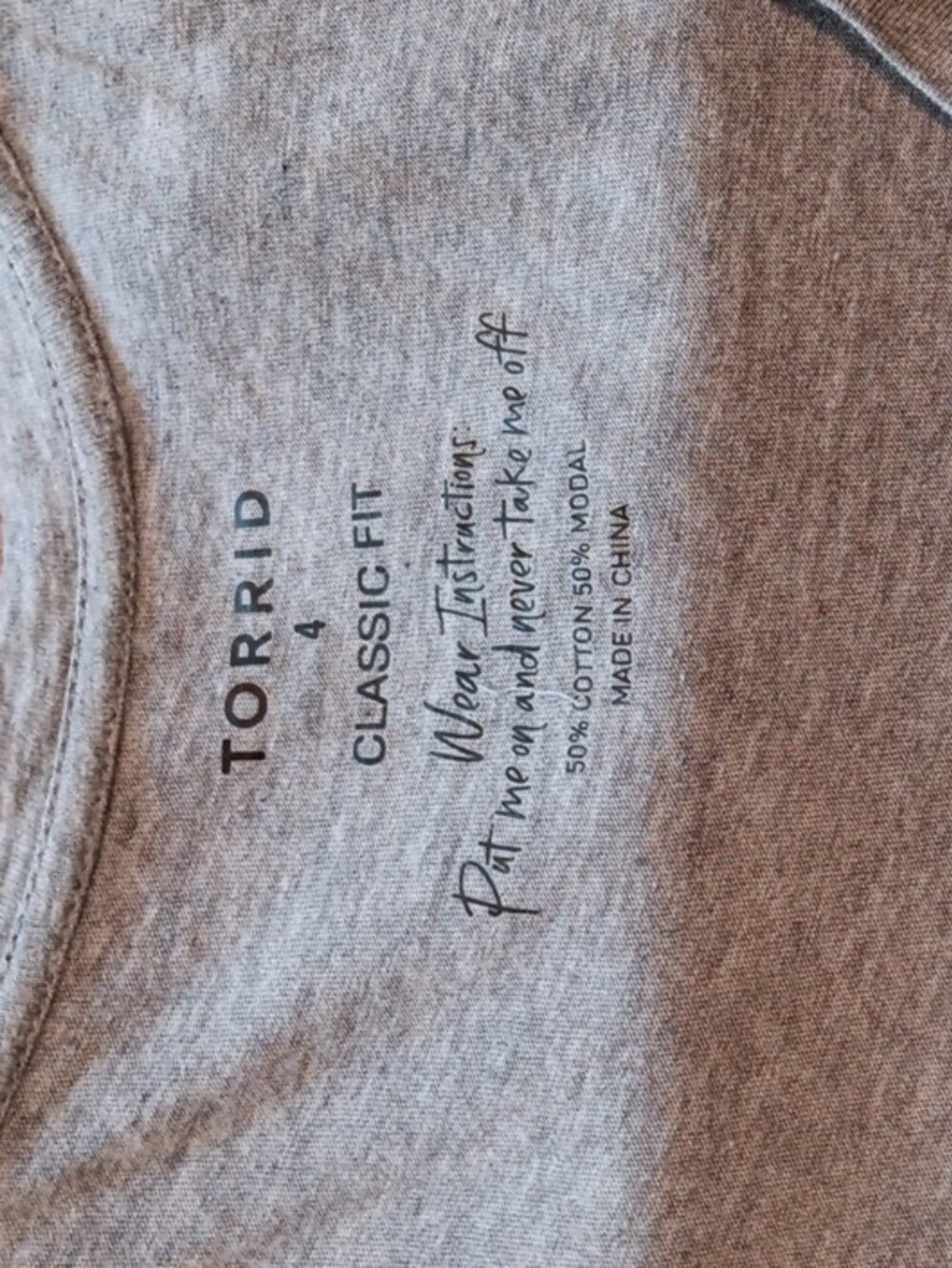 torrid Heather Gray Classic Fit Tee